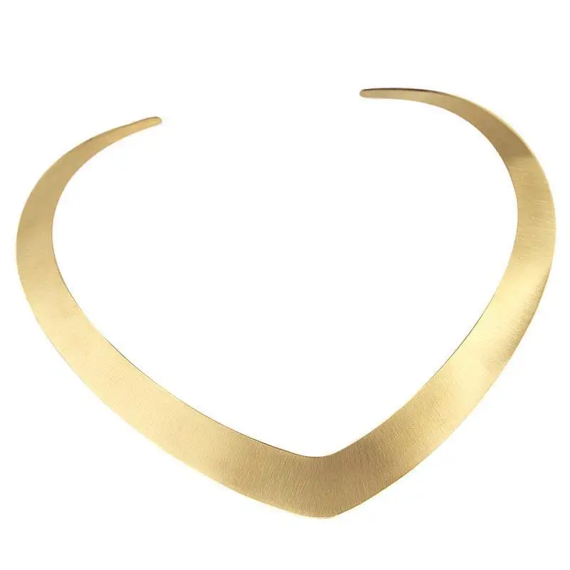 Collar Choker Necklace Neck Jewelry For Women Fashion 316L Stainless Steel Simple Personality Gold Torques Necklace