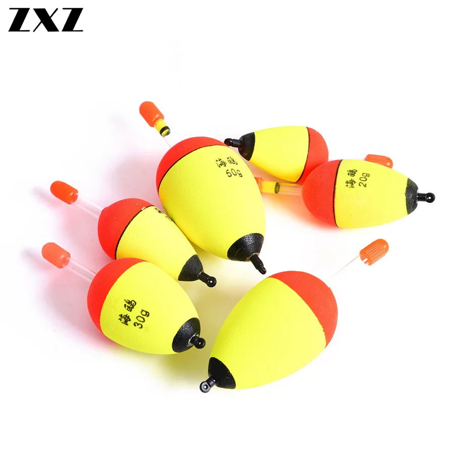 10Pcs/lot EVA Fishing Floats Set Sea Fish Float 10g-50g Bobber Night Luminous Sticks Belly Throw Rod Fishing Tackle Accessories