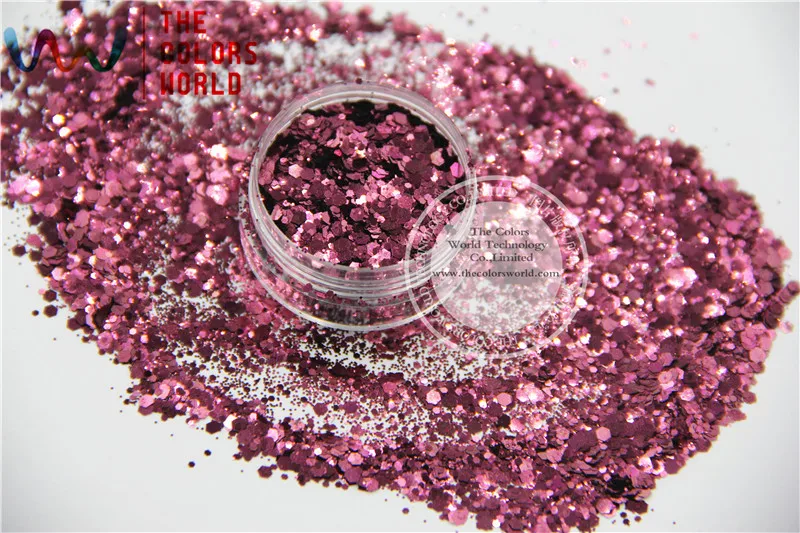 HM2104-226 Red coffee Color  metallic luster Hexagon Shape Glitter Sequins for nail art  DIY decoration Halloween's decorations