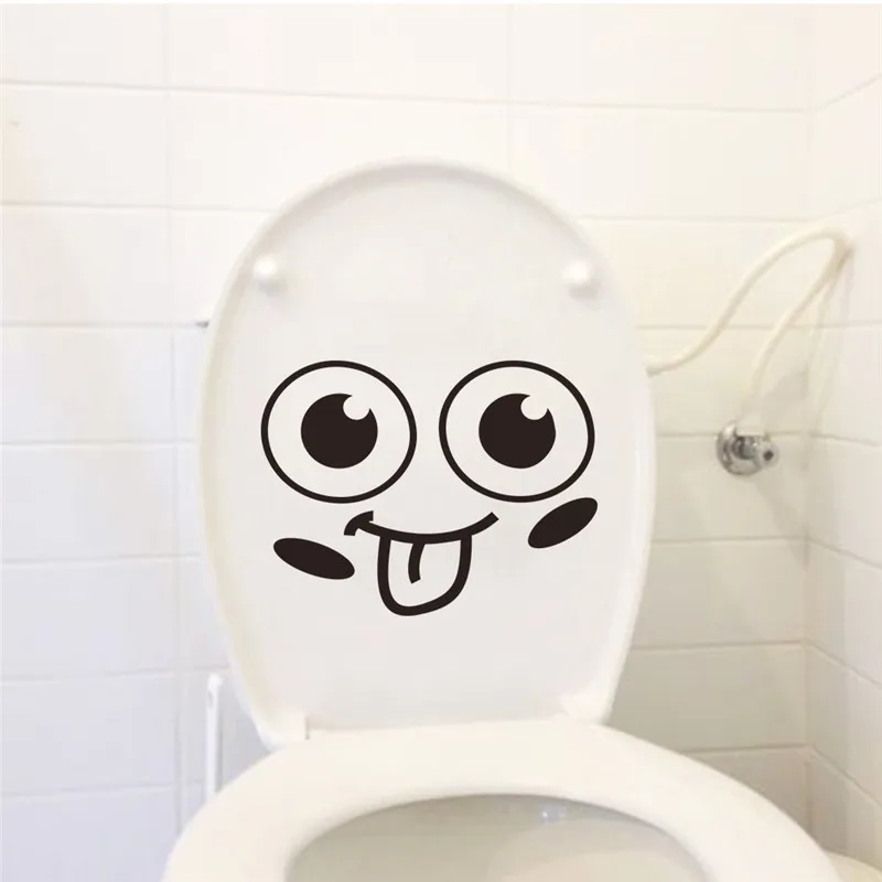 Creative Toilet Stickers For Home Decoration Waterproof Vinyl Mural Art Diy 3d View Wall Decals Smile Face Cat Put Me Down