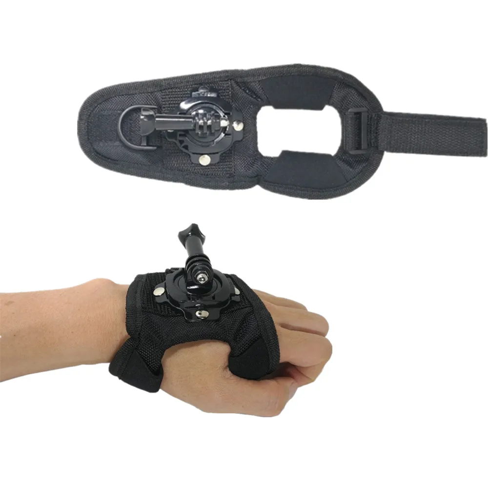 Glove Wrist Band 360 Degree Swivel Rotation Hand Strap Belt Tripod Mount For GoPro Hero 6 5 4 For Go Pro For Xiaomi