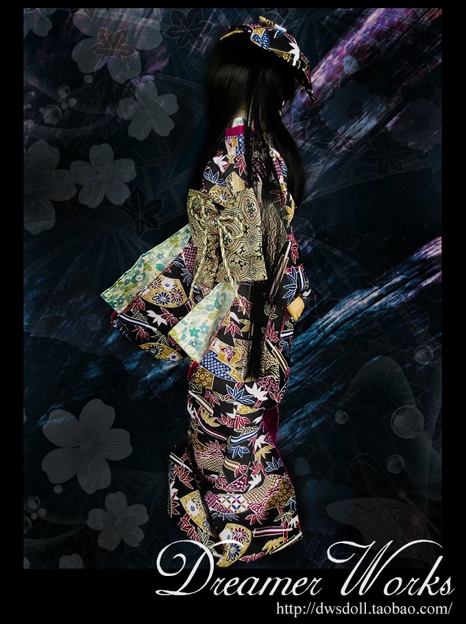 1/4 scale BJD Japanese Yukata Kimono Suit Outfit for BJD/SD MSD Boy & Girl Clothes Not Included Doll And Other Accessories D1293