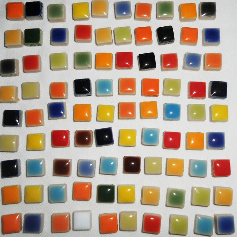 600PCS/600Gram/Lot Mix 0.95cm Ceramic mosaic tile Scramble tiles Porcelain mosaic Craft material Adult DIY Arts and crafts OEM