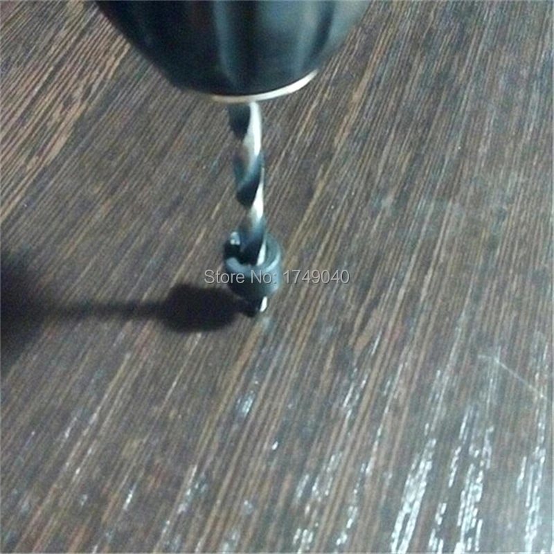 Broca de acero al carbono para carpintería, collares de tope de profundidad, anillo de diámetro, posicionador de 10mm, localizador con llave hexagonal portátil