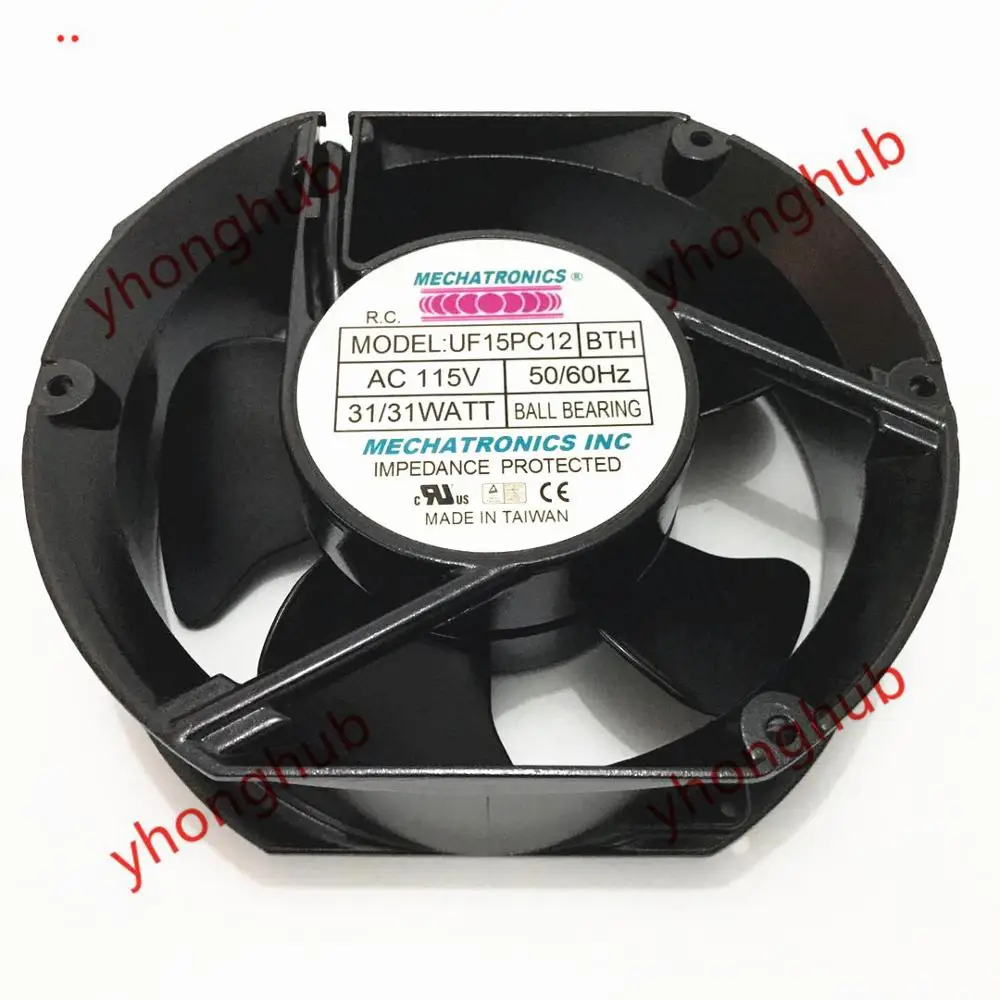 MECHATRONICS UF15PC12 BTH AC 115V 50/60Hz 150x150x50mm Server Cooling Fan