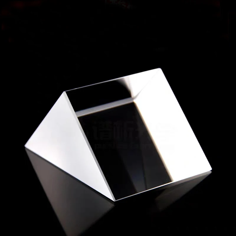 20*20*20*80MM Right Angle Reflecting Triangular Prism K9 Optical Glass For Teaching Light Spectrum