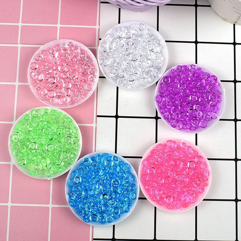 Perline Piatte Colorate da 40g per Slime, Decorazioni per Acquari, Accessori Fai-da-Te per Bambini