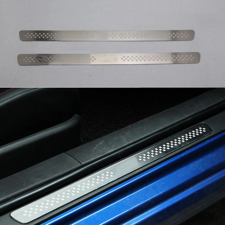 

For TOYOTA 86 TRD Stainless Steel Scuff Plate Door Sill Ultrathin Threshold Strip Welcome Pedal Car Styling Accessories 2pcs/set