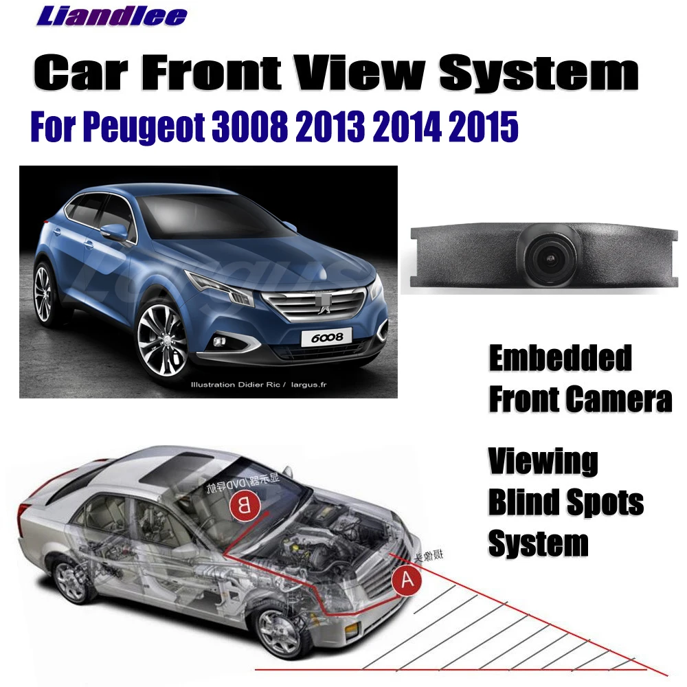 

Car Front View Camera For Peugeot 3008 2013 2014 2015 Not Rear View Backup Parking CAM HD CCD Night Vision