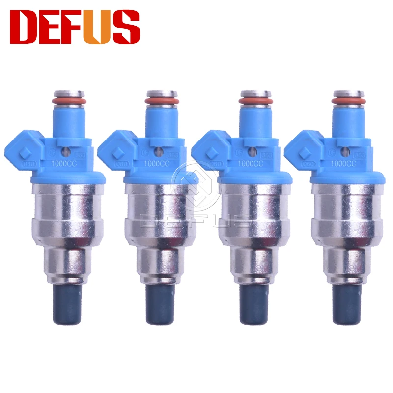 

DEFUS 4PCS Blue Fuel Injector Nozzle 1000CC For Racing Modified Cars B16 B18 B20 D16 D18 F22 H22 H22A High Flow Volume Injection