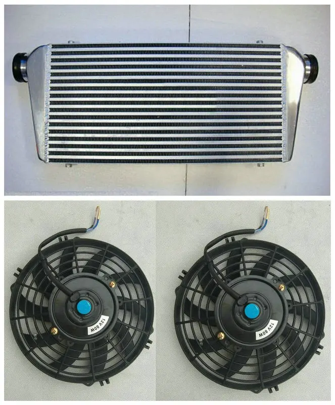 

Aluminum Intercooler + Fans 450 X 300 X 75mm Front Mount 450*300*75mm Hot Selling
