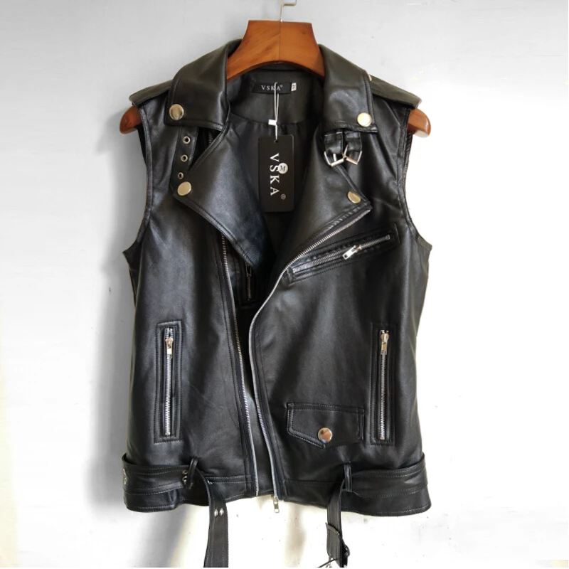 Cool Sexy Singer Sleeveless Biker Jacket Male Waistcoat Leather Vest Men Motorcycle Red White Black