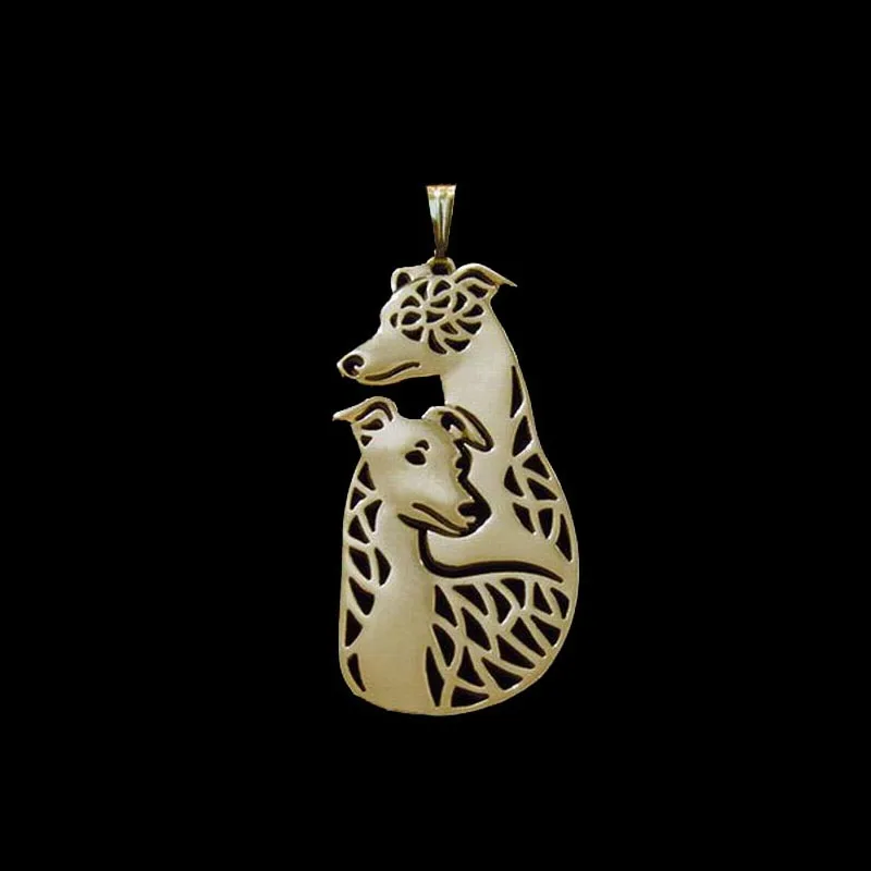 Women\'s Metal Dogs Pendants High Quality Whippet Couple Pendants