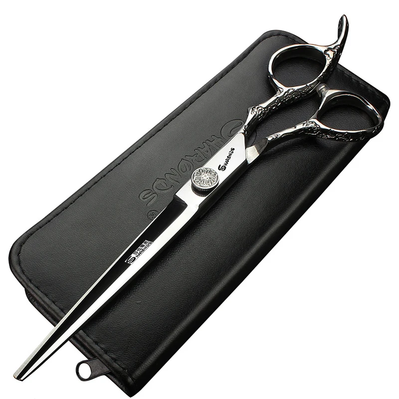 6/7 inch Japan440c Steel Professional Barber Scissors Hair Design Tool Barber Scissors Hairstylist Hairdressing Scissors Salon