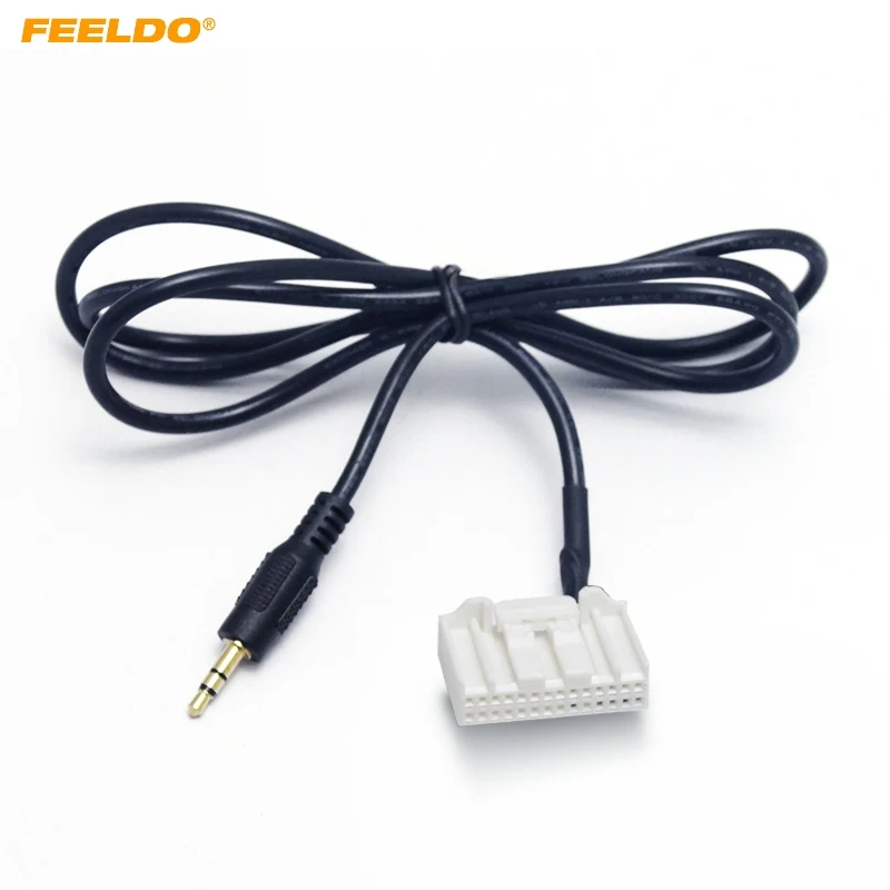 

FEELDO 1PC Car 3.5mm Audio AUX 28PIN Wire Adapter Input Wire Cable For Toyota Camry/Corolla/Reiz/RAV4/Highlander #CT1740