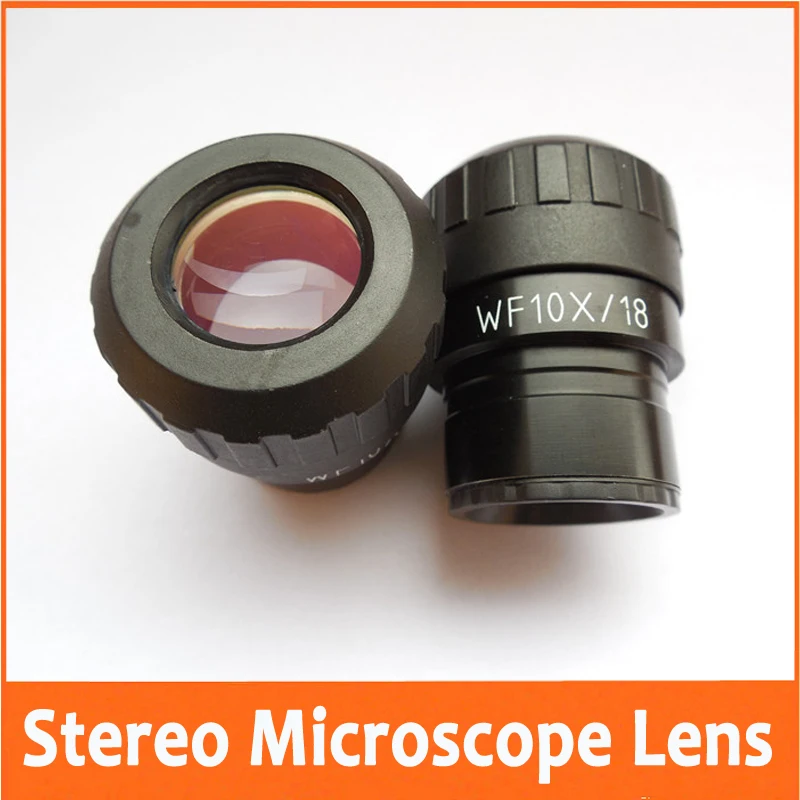 WF10X 18mm Adjustable Zoom Wide Angle Optical Eyepiece Lens Stereo Microscope Mounting Size 30mm with Micrometer Reading Scale