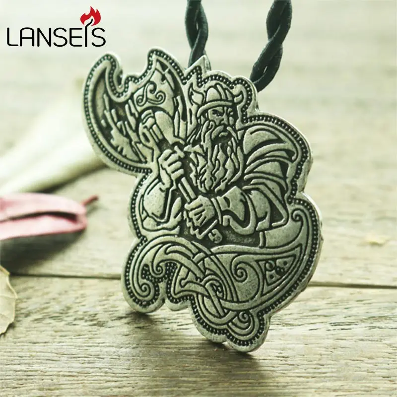 

lanseis 10pcs viking Savage pendant Brutal men necklace norse jewelry