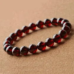 100% Natural AA Grade Garnet Bracelet Men Women,Charming 8~9mm Wine Red Bead Bracelets for Women Men Jewelry Brazaletes Pulseras