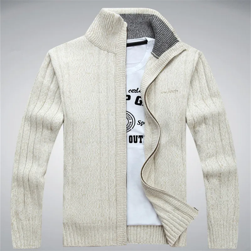 Cardigan de lã de algodão masculino, casacos de malha, outono e inverno, Kint, 2020