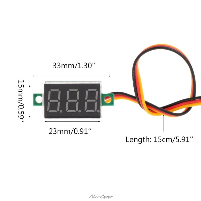 Mini 0.36 inch DC 0-100v 3 bits Digital Red LED Display Panel Voltage Meter Voltmeter tester