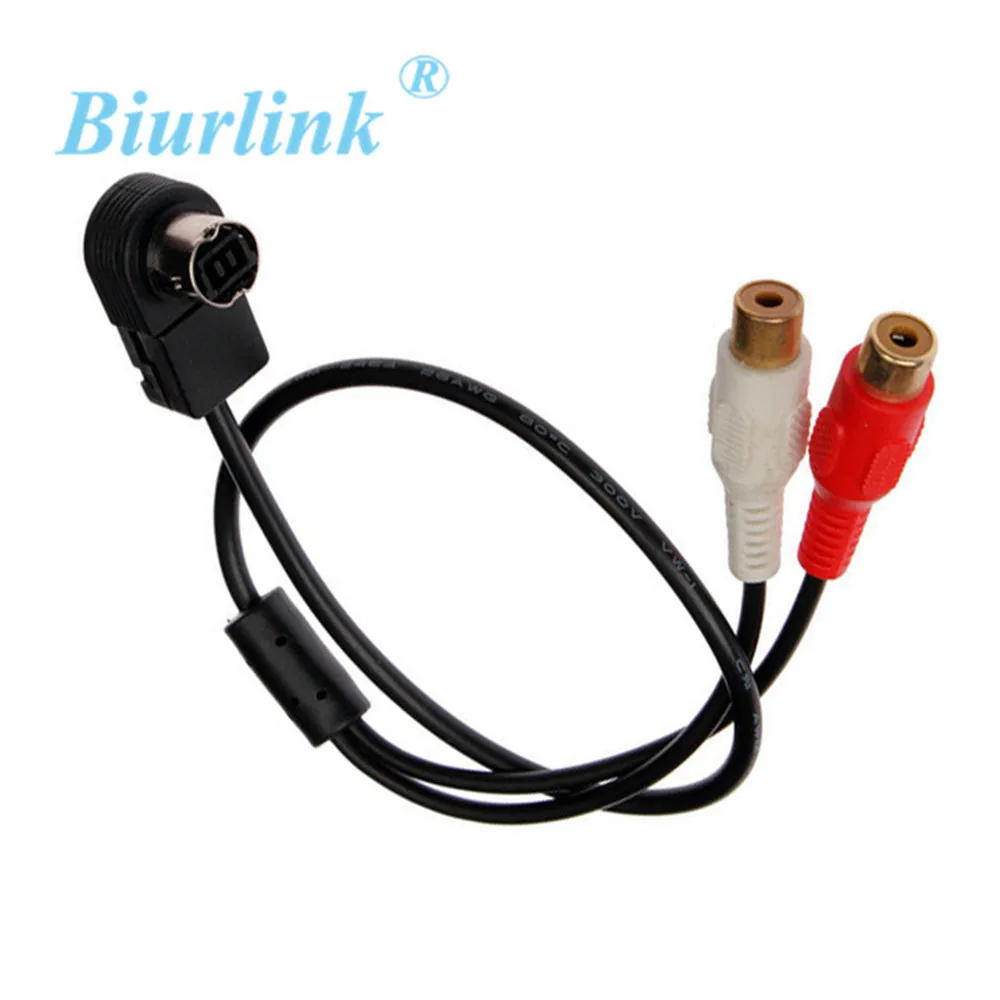 Biurlink Car Radio Aux-in RCA Audio Cable Adapter for JVC Alpine KCA-121B Ai-net Player 9887 105 117 9855