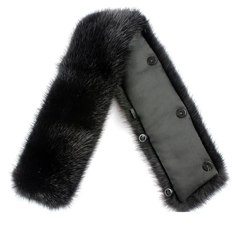 2020 FXFURS fashion new Winter Women Real Mink Fur Collar Warm Men Genuine Fur Stand Collar Black Brown Button Lining