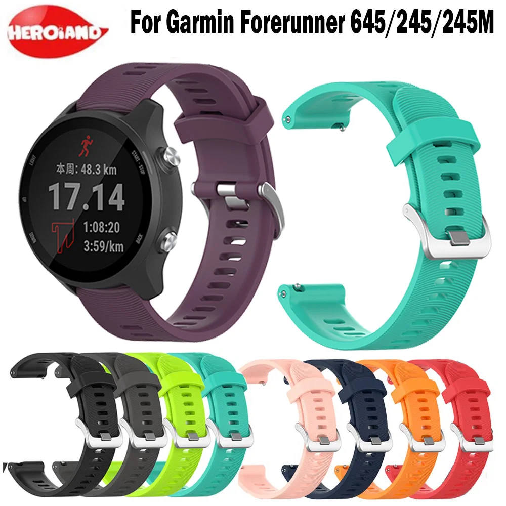 

Цветной мягкий сменный силиконовый ремень для Garmin Forerunner 245/645/245 M умный Браслет для Garmin Vivoactive 3 Watch band