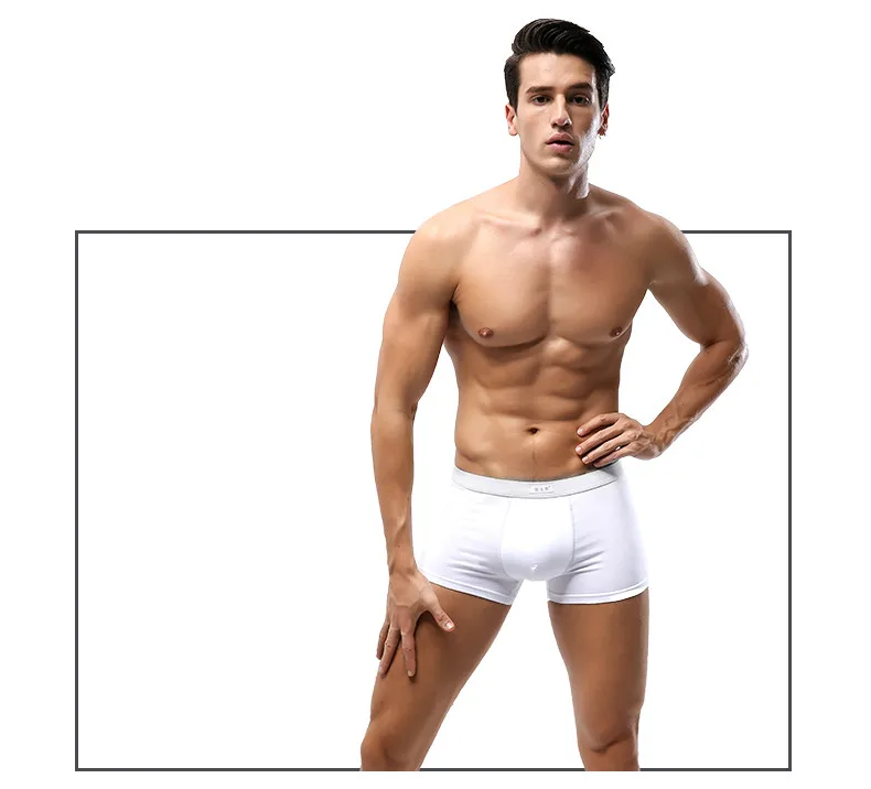 Boxer Men Underwear White Cotton Boxershorts U Pouch Panties Men Sexy Underpants Male Youth Underware 4 Pcs Plus Size 4XL 5XL