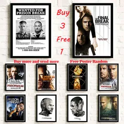 Prison Break White Kraft Movie Poster HD printing Cafe Creative wallpaper Interior Decoration wall sticker Frameless