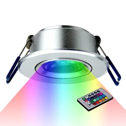 Lámpara LED de techo empotrada con control remoto, 3W, RGB, AC220V, 3W, luces de colores para fiesta de cumpleaños