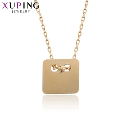 Xuping Fashion Square Pendant Necklace Party Temperament Jewelry for Women Party Gifts 44936