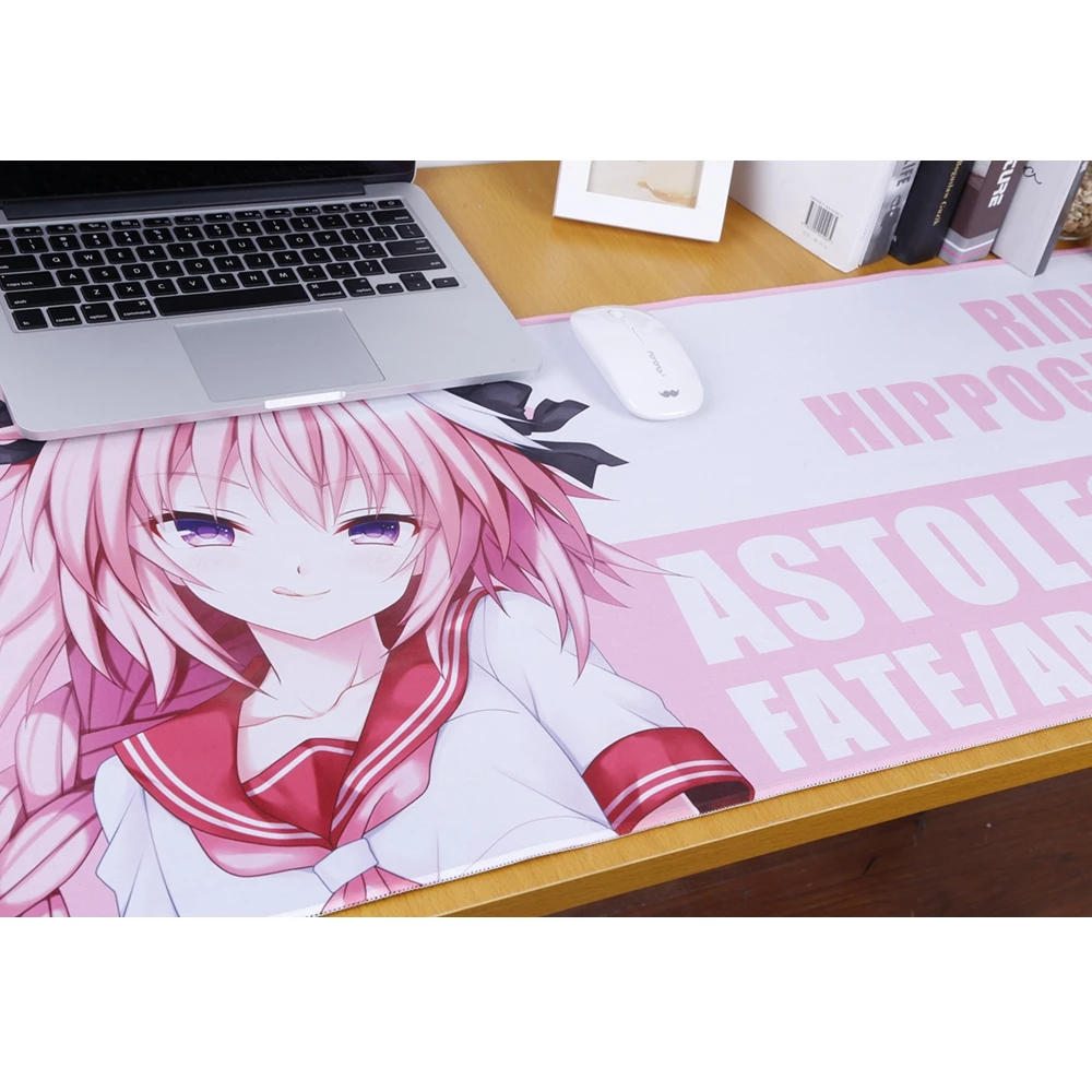 Anime JK Fate Apocrypha Astolfo Rider Cosplay Mouse Pad Mat Rubber 40*90cm Mousepad Large Size Gift Free Custom