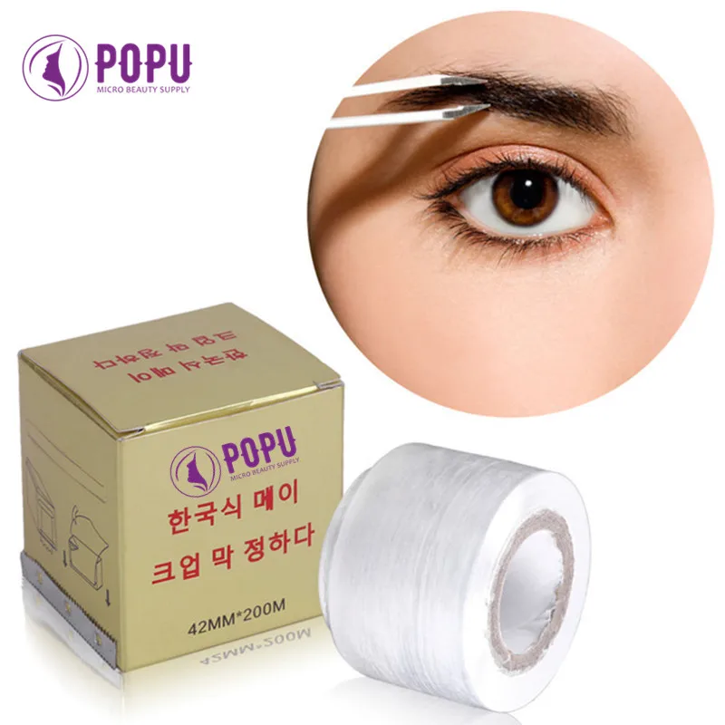 

POPU 42MM*200M Tattoo Plastic Wrap Cover Preservative Tattoo Film for Permanent Makeup Tattoo Eyebrow Liner Tattoo Protect