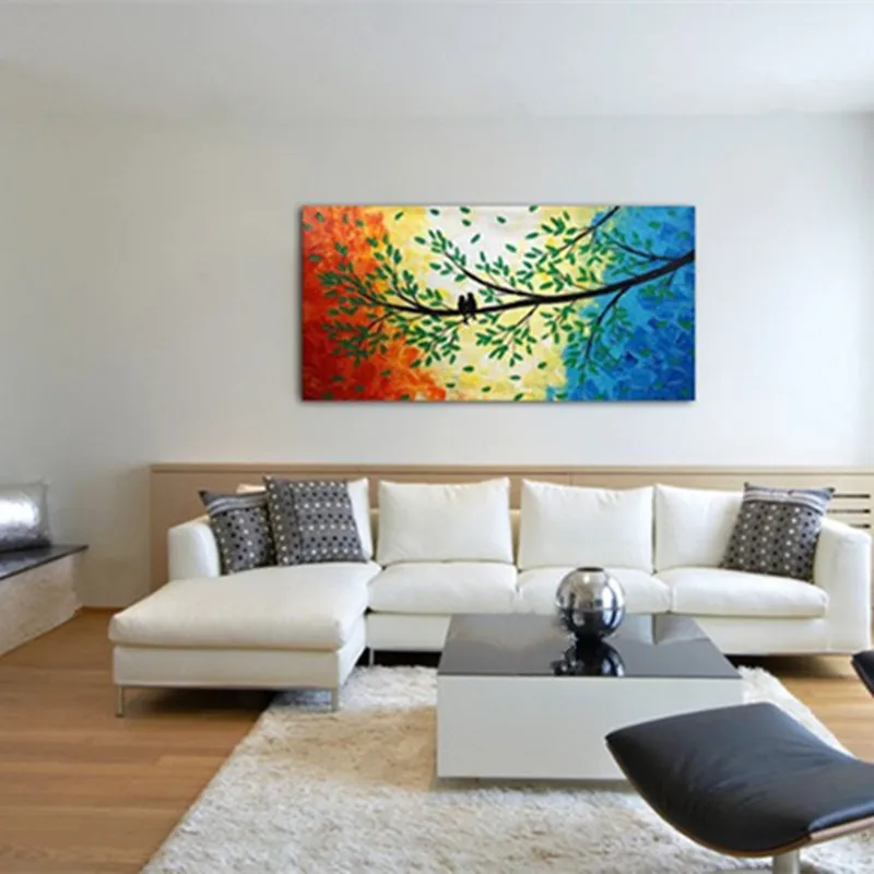 

large Modern HandPainted Flower Canvas Oil Painting Picture Cuadros Wall Art Home Decor For Living Room dining room unFramed