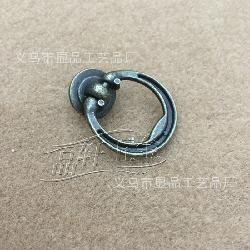 Factory direct zinc alloy handle small furniture drawer handle small hole handle single ring