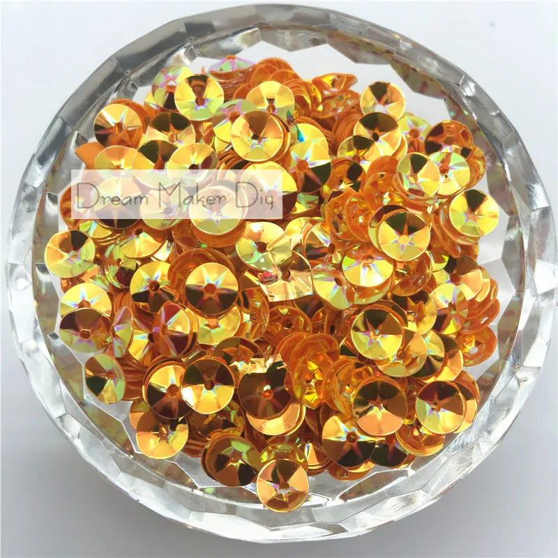 1500pcs(25g) 6MM Deep Cup Round 9 Brilliant colors PVC loose Sequins Paillettes for manicure/sewing/wedding decoration confetti