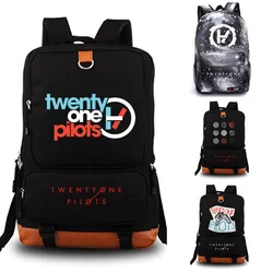 Twenty One Pilots-mochila escolar reflectante para estudiantes, morral de viaje para ocio, diario, almacenamiento de cuaderno