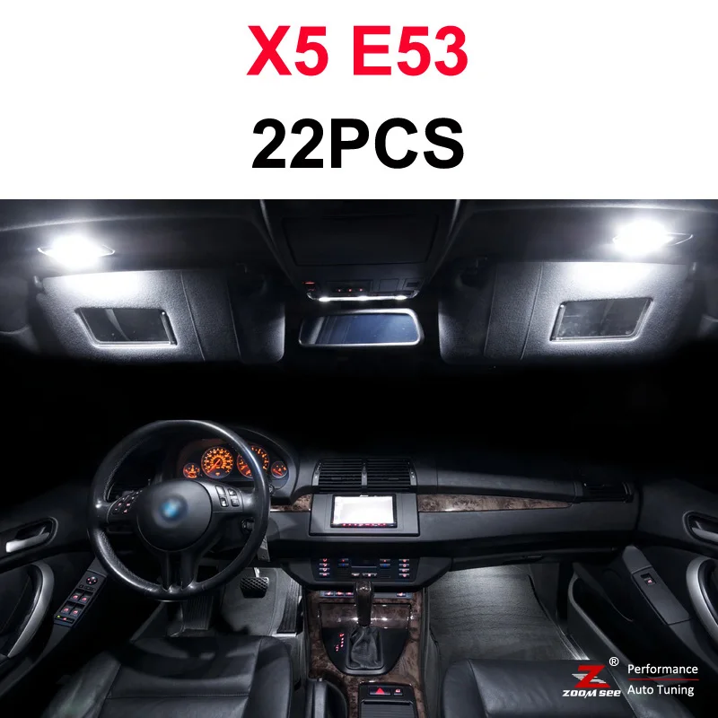 100% Perfect White Error Free Canbus LED bulb interior map dome light Kit for BMW X1 E84 X3 E83 F25 X5 E53 E70 X6 E71 (00-15)