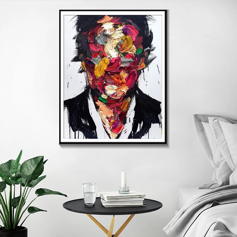 Hand painted faceless Nordic Style Portrait Oil Painting Colorful abstract portrait paintings Wall Art painting Home Decoration