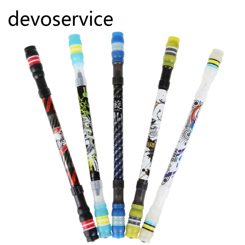 Super Cool Spinning Pen Rotating Gaming Ballpoint Pen Non Slip Coated Spin Rolling Pen Blue Ink Refill Matting Finger Playing Pe