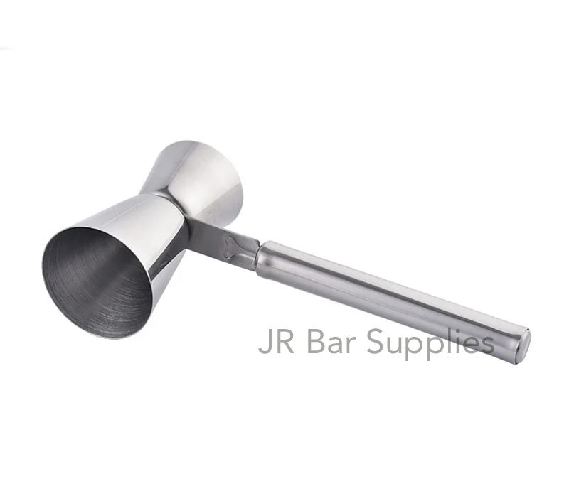 Free Shipping 15ml 30ml Stainless Steel Cocktail Drink Mixer Measuring Cup Jigger With Handle Measurer Bar Tools Accessories