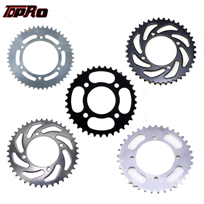 TDPRO 37T/41T/46T/56T Motorcycle Chain Sprockets Rear Back Sprocket Cog For 420/428/520 Chains 110cc 125cc 140cc Dirt Pit Bike