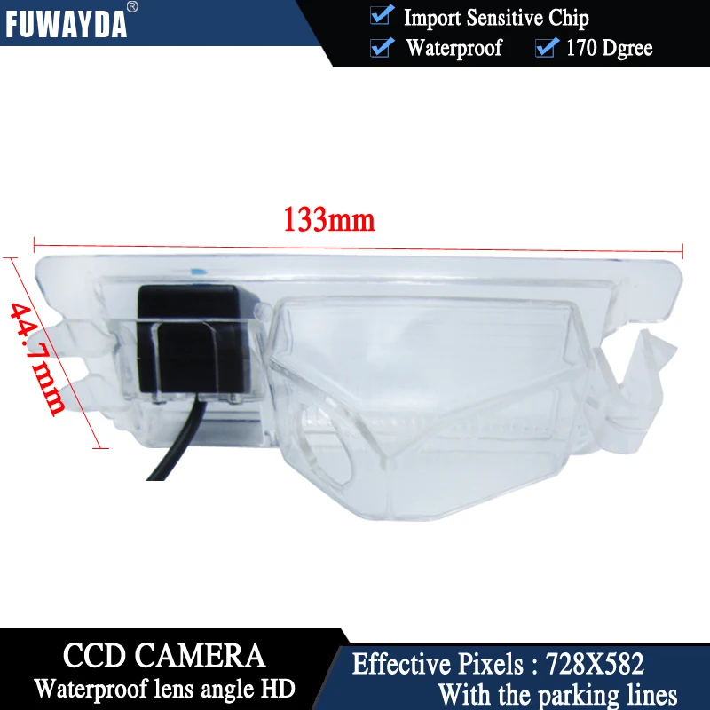 FUWAYDA Color CCD Chip Car RearView Camera for Nissan March Renault Logan Sandero+4.3 Inch foldable LCD TFT Monitor WATERPROOF