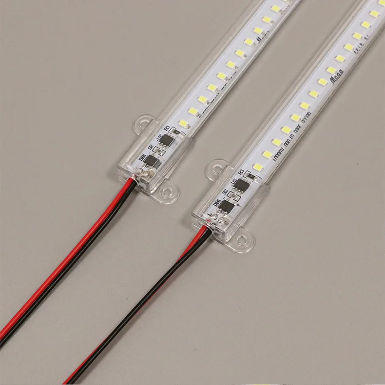 50pcs/lot Driverless hard strip light 0.5m 1m 220v 144leds/m SMD 5730 led hard bar light with clear cover waterproof