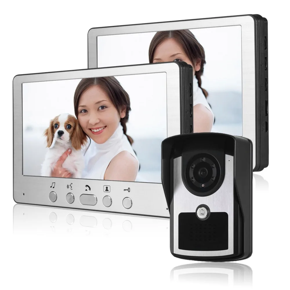 

Video Door Intercom Entry System Kit Wired Video Doorbell Phone IR Camera Rainproof Call Panel for Home Villa Building Apartment