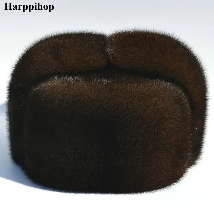 Autumn and winter mink fur casual the elderly mink hat fur hat lei feng hat for man