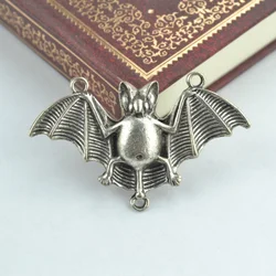 5pcs Charms bat metal handmade Craft pendant making fit,Vintage Tibetan Silver ,DIY for bracelet necklace 47*30*5mm D509