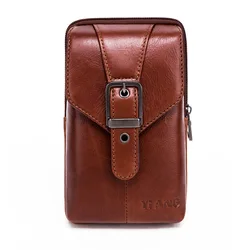 Hot Sale High Quality Men Genuine Leather Handbag Male Zipper Small Vintage Messenger Bag Man Mini Cross-body Shoulder Bag