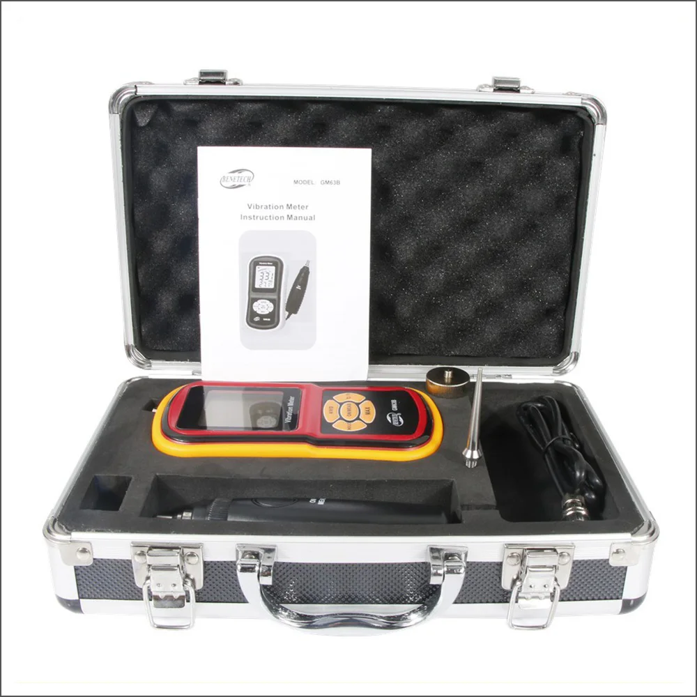 BENETECH الاهتزاز محلل هزاز Analizador دي Vibraciones الرقمية الاهتزاز متر فاحص المحمولة GM63B Medidor Vibraciones