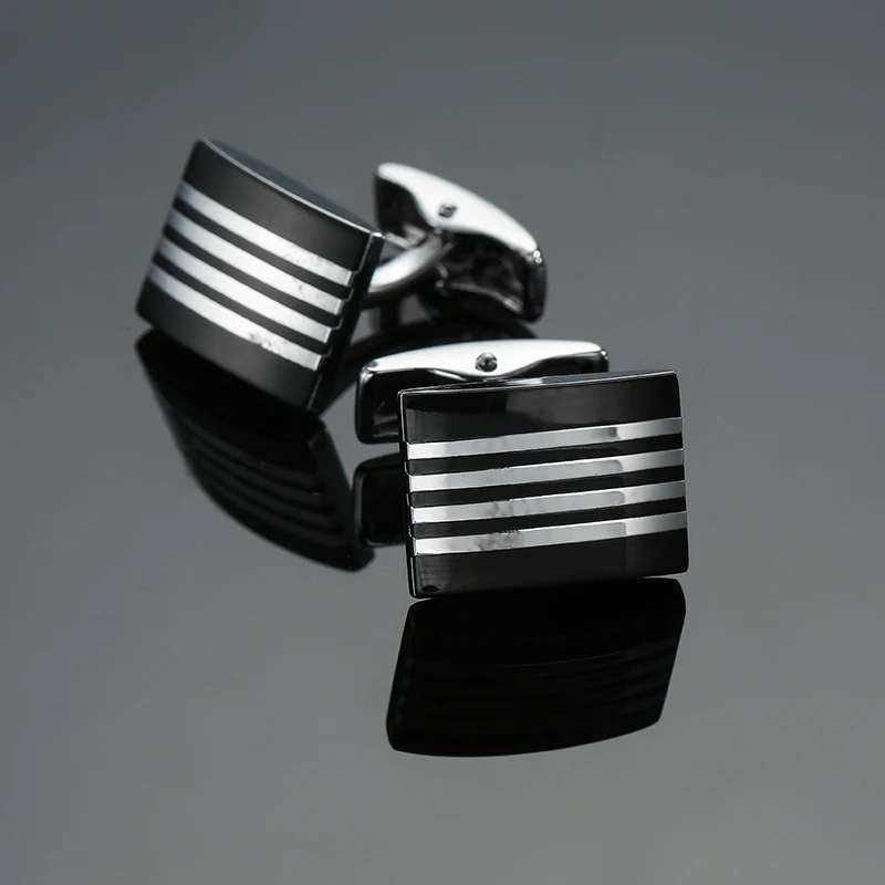 Fashion Men\'s Cufflinks Stainless Steel Business Cufflinks For Gentlemen steel Stamping Cuff Links Hand engraving Men Jewelry